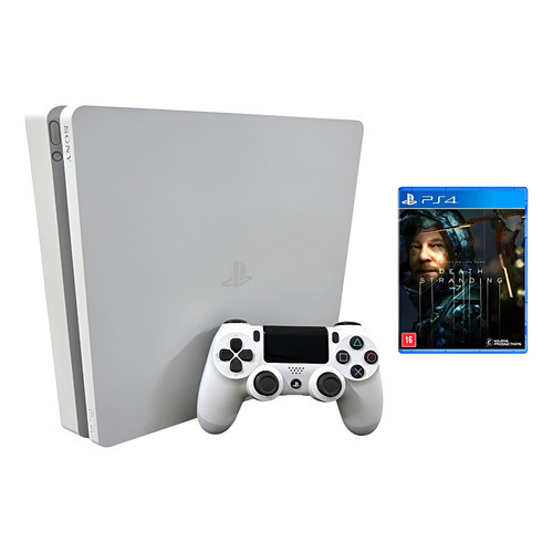 Console Ps4 Slim Branco Original Sony 500GB Playstation 4 White