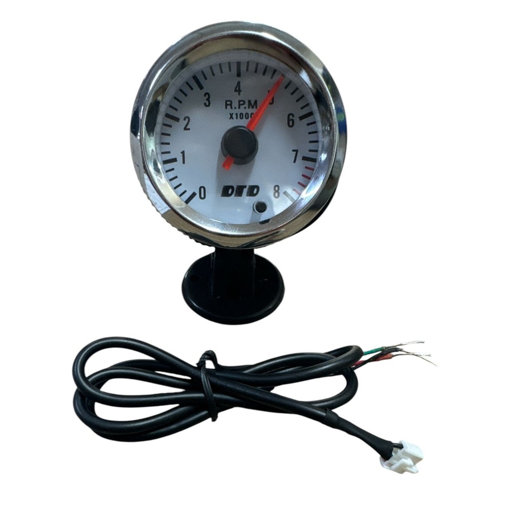 Conta Giro RPM Tacometro 52mm (7Cores) 0-8000RPM Tacho RPM Gage 12V Para Carro/Gasolina De 4-6-8 Cilindros