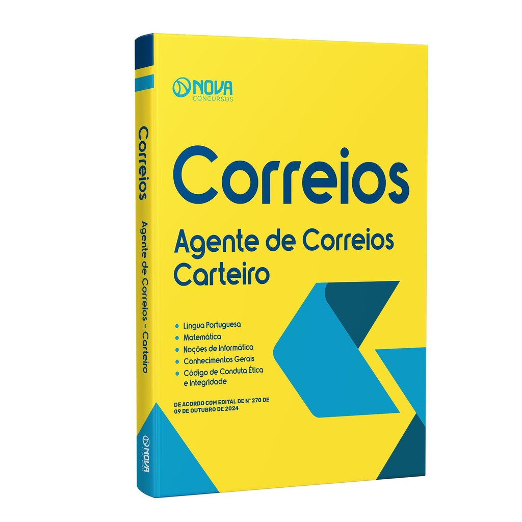 Imagem Apostila CORREIOS 2024 - Agente dos Correios - Carteiro