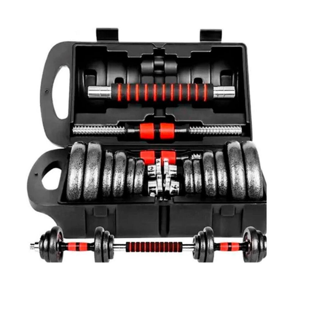 Kit Halteres E Anilhas Ajustáveis Ketle Bellacademia Fit 6 Em 1 15kg - Sports & Outdoors