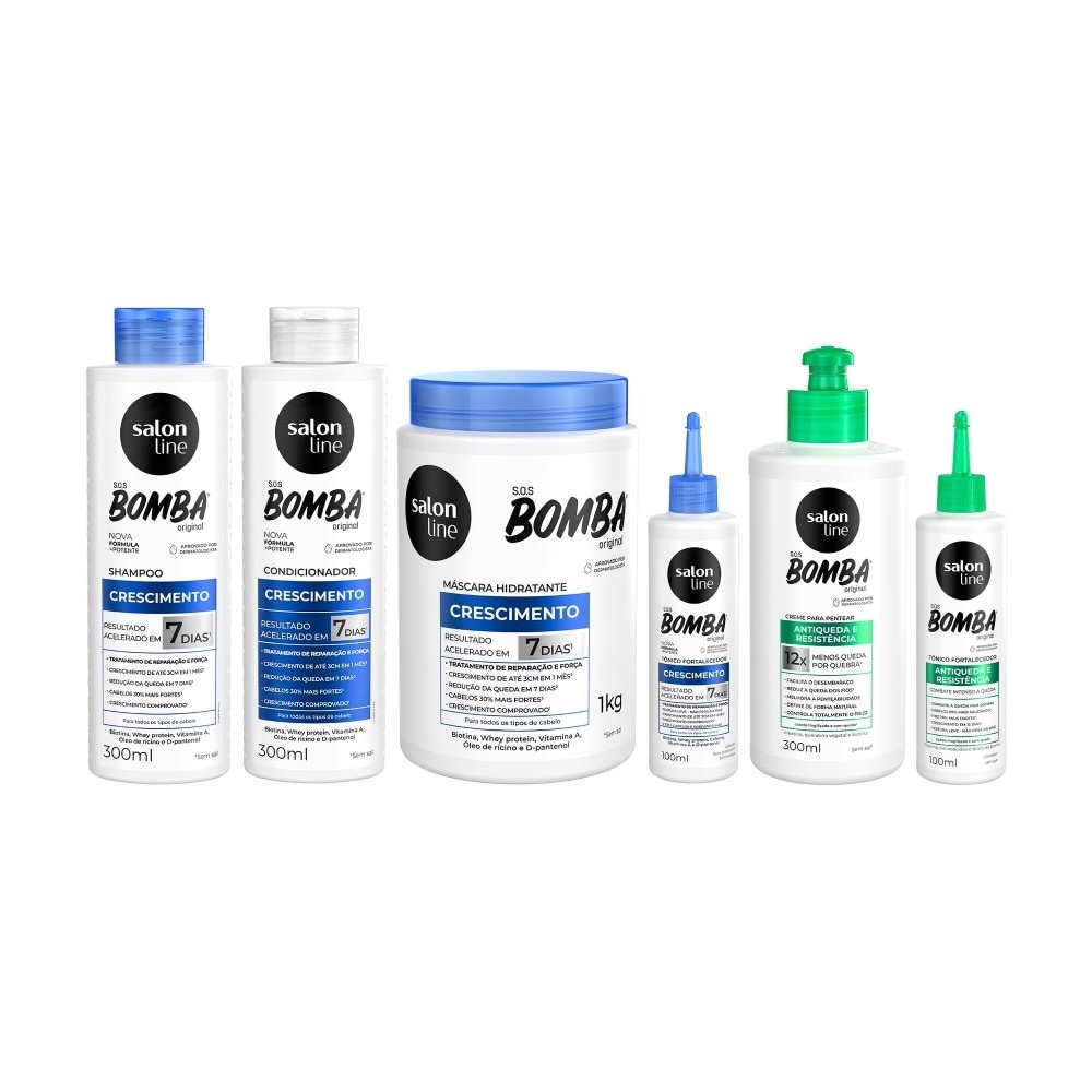 Kit Crescimento e Antiqueda com SOS Bomba em Oferta na Shopee