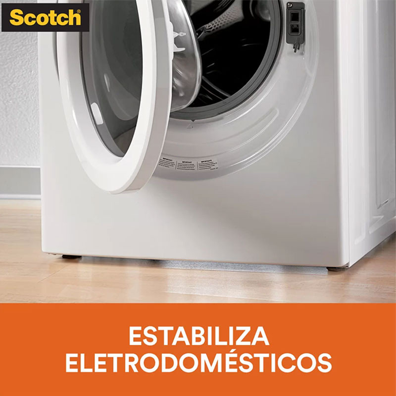 Detalhes do Protetor antideslizante Scotch quadrado preto Grande 9 unidades 3M