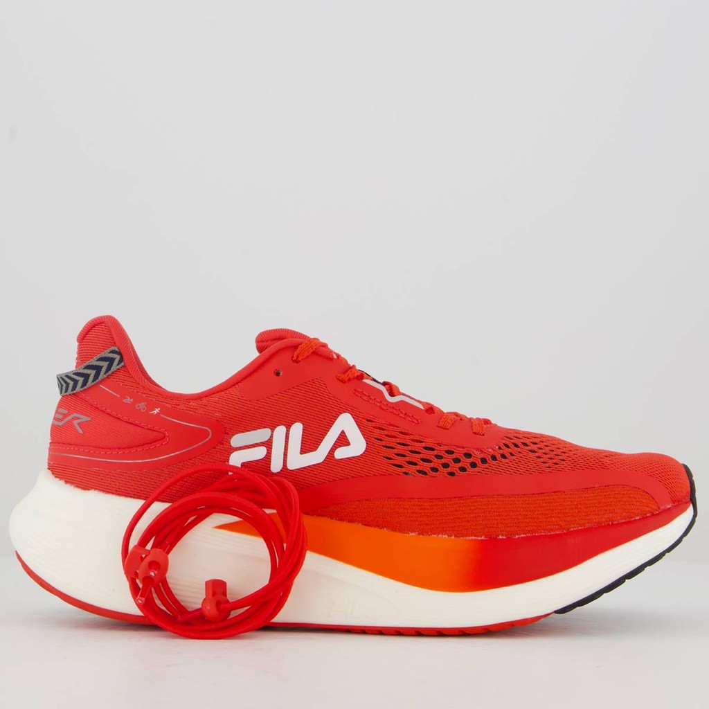 Tênis Fila Racer T2 Extreme Vermelho e Branco em Oferta na Shopee