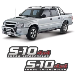 Par De Adesivos S10 2009/2011 Turbo Intercooler 4x4 Vermelho