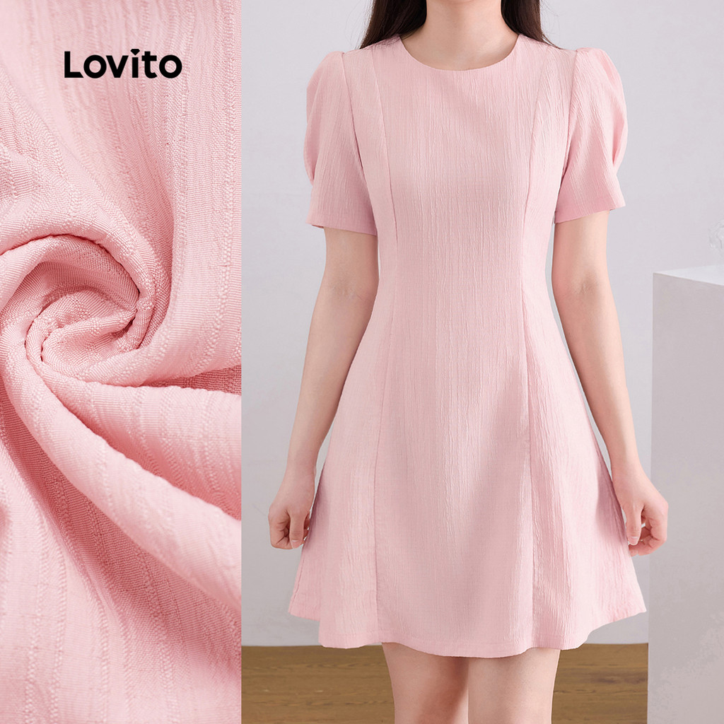 Lovito Vestido Casual Listrado Com Zíper Para Mulheres L124AD256 - Women Clothes