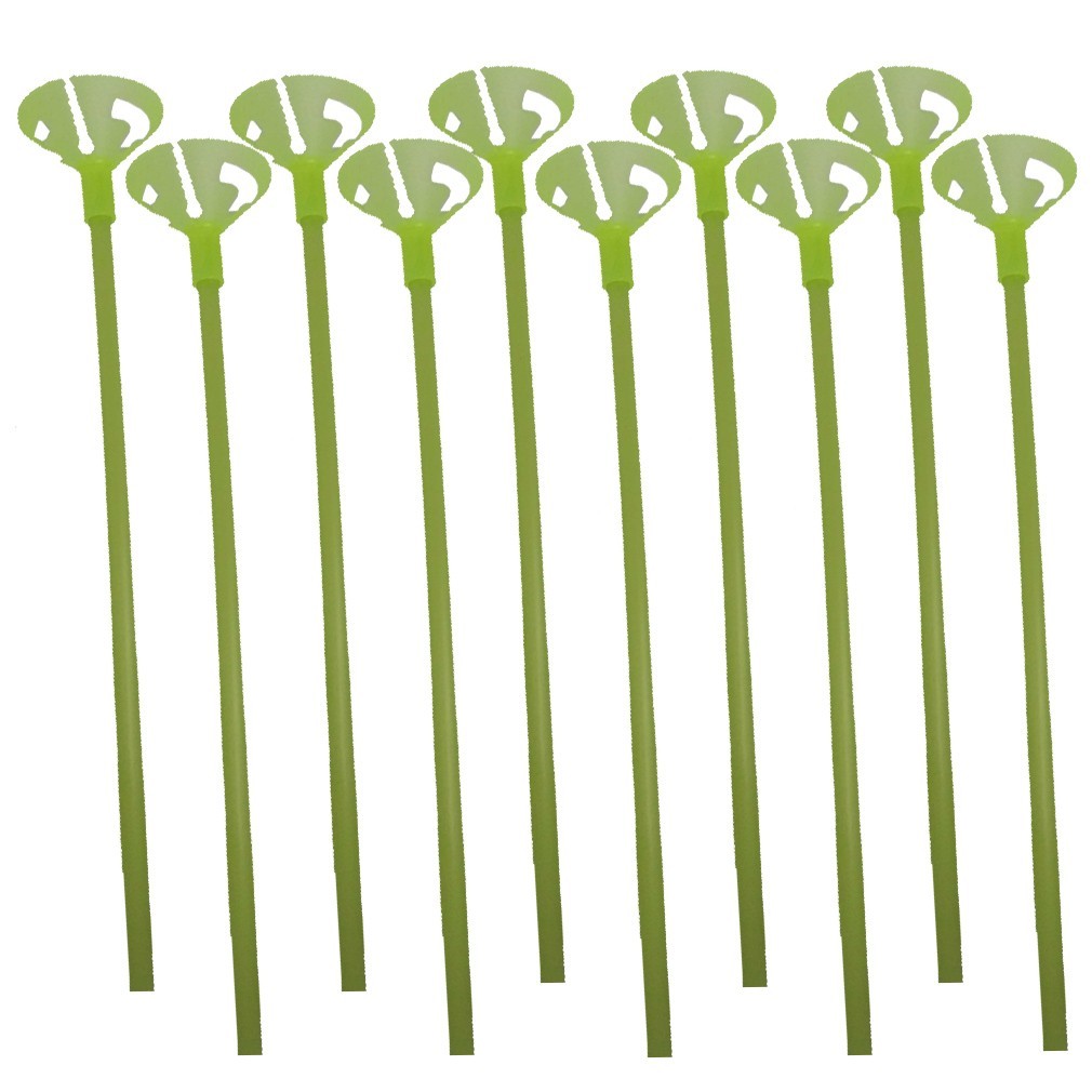 Vareta com Suporte para Balões 33cm Verde Limão - 10 Unidades