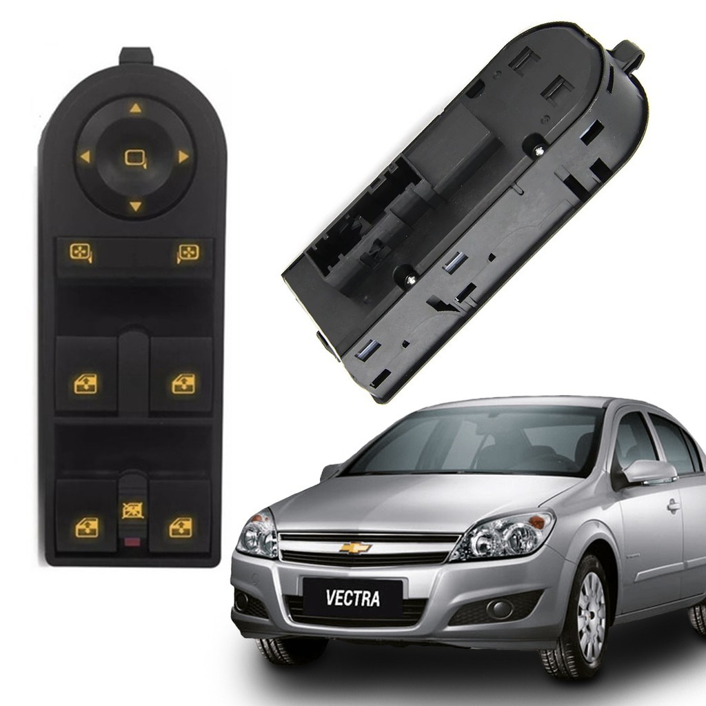 Interruptor Vidro/Retrovisor Vectra 2006-2012 - Botão de Comando Quadruplo