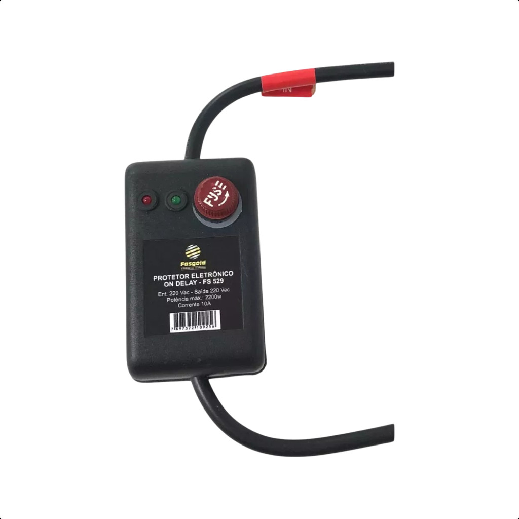 Protetor Eletrônico 220 volts -10A - On Delay C/P FS-528 e FS-529