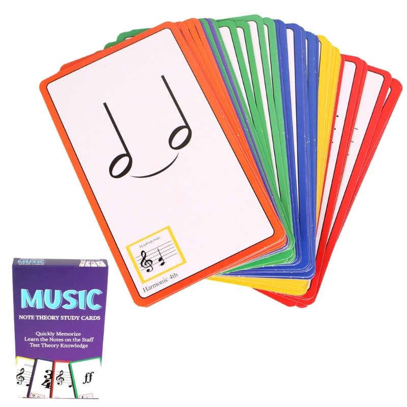 KIN Música Educação Cartões Estudo Ferramenta De Aprendizagem Acordes Piano Flash Nota Teoria Flashcards Para Iniciantes