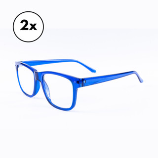 Kit com 2 Óculos de Grau para Leitura, Trabalho e Descanso – Cor Azul, Unissex em Oferta na Shopee