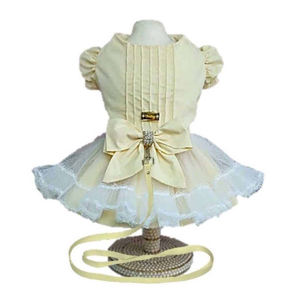 Vestido Pet P/ Cachorro Lovely Candy Verão Fresquinho Dudog Acompanha Guia