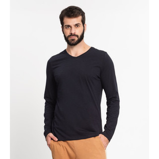 Camiseta Meia Malha Básica Masculina Kohmar Preto em Oferta na Shopee
