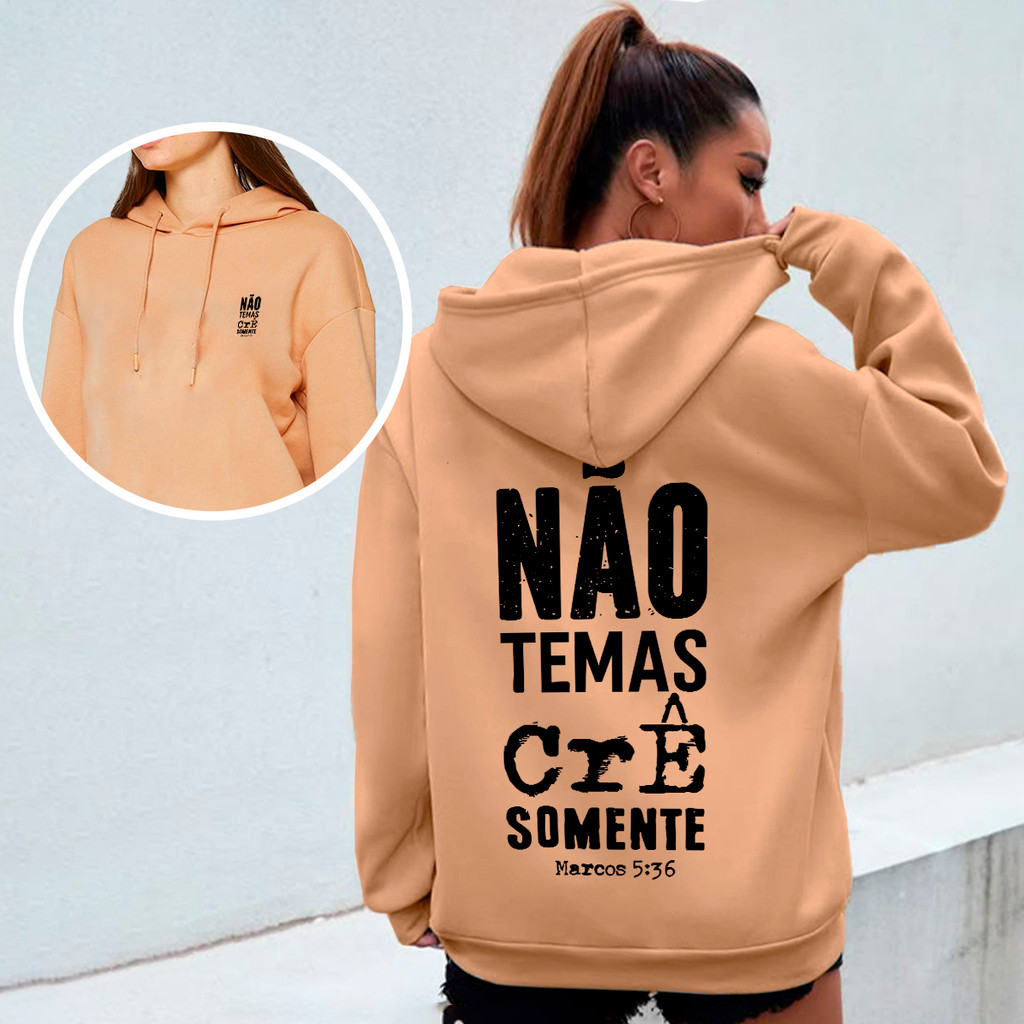 Moletom Feminino com Versículo Inspirador Estampa Para Meninas Bom Caimento Promoção Top