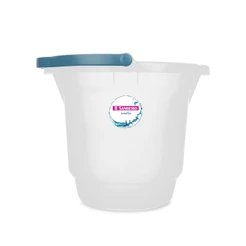 Balde Plástico Transparente com Alça 12L Hydrus Sanremo
