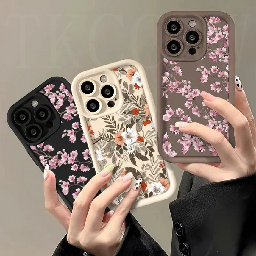 Capa Luxuosa Com Padrão De Flor Para Motorola Moto G05 E15 G13 G35 G14 G10 G20 G
