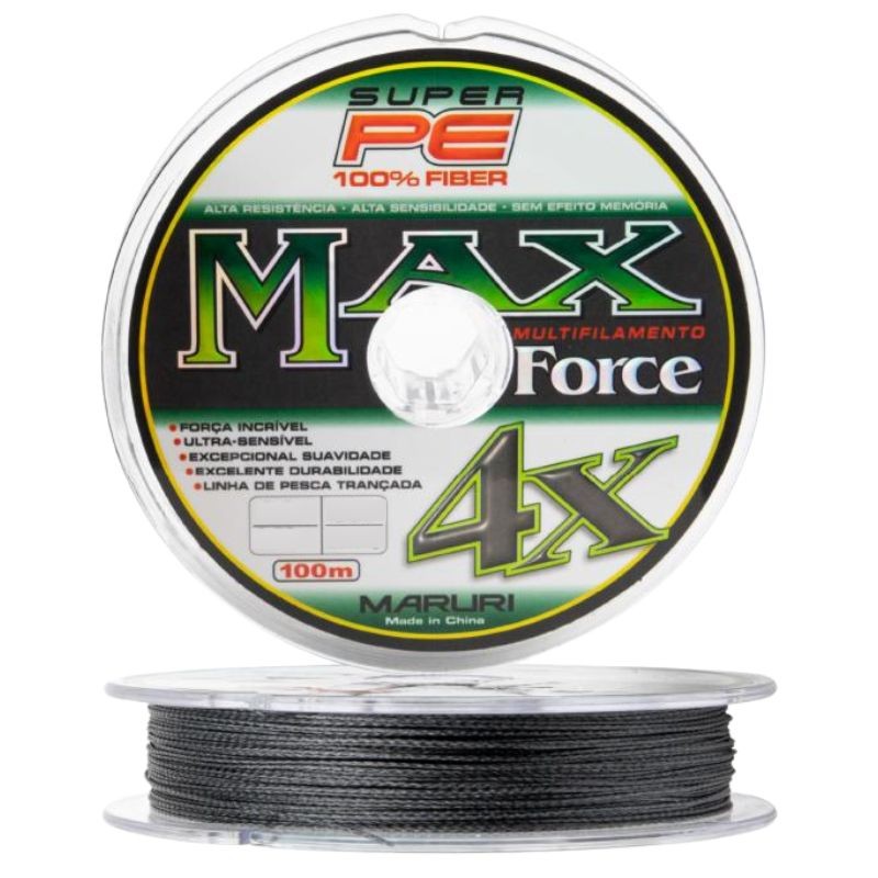 Linha Maruri Multifilamento Max Force 4X Cinza 100m em Oferta na Shopee