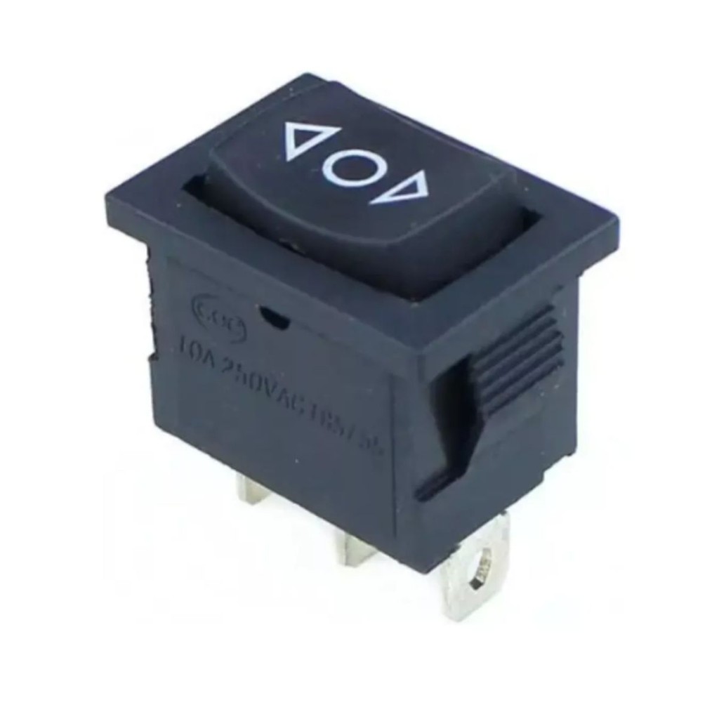 Chave Gangorra Pulsante On/Off/On 3 pernas 6A 250V Retrátil