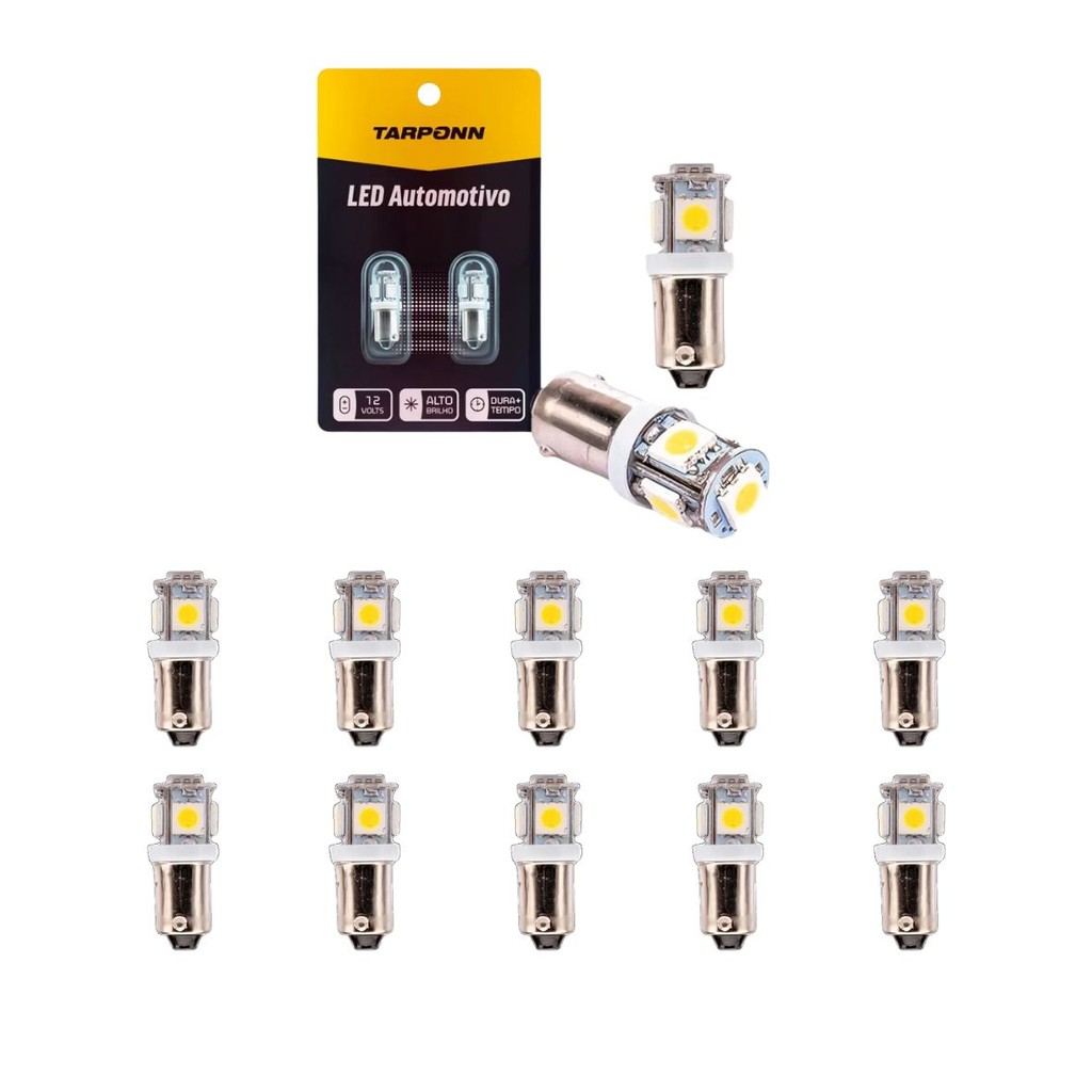 Kit 5 Lâmpada Led Farolete 69 Ba9 5 Leds 5050 12v em Oferta na Shopee