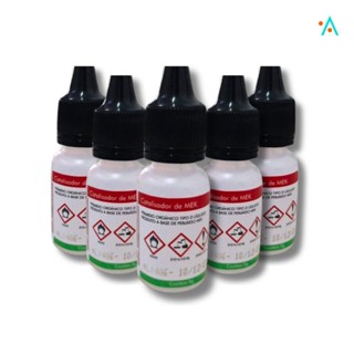 Kit com 5 Catalisadores MEK Butanox 9g Astech – Resina Poliéster | Cura Rápida | Uso Profissional em Oferta na Shopee