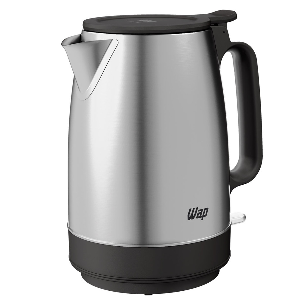 Chaleira Jarra Elétrica Portátil 1,7 Litros Aço Inox Base Giratória 220v Wap Para Água Chá Café