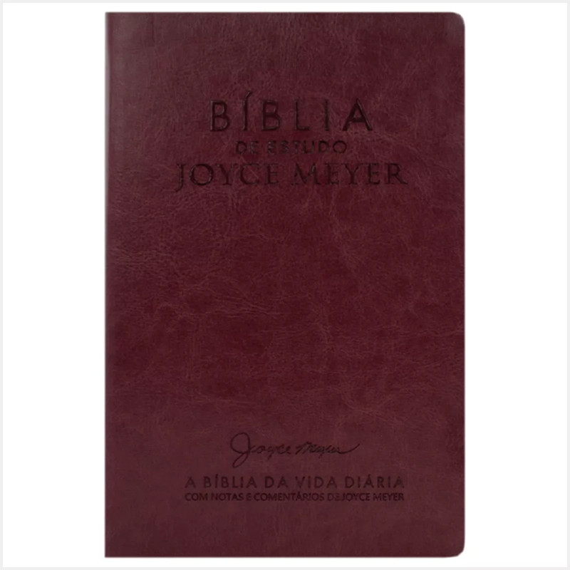 BÍBLIA DE ESTUDO JOYCE MEYER | A BÍBLIA DA VIDA DIÁRIA | NVI | CAPA DE LUXO VINHO