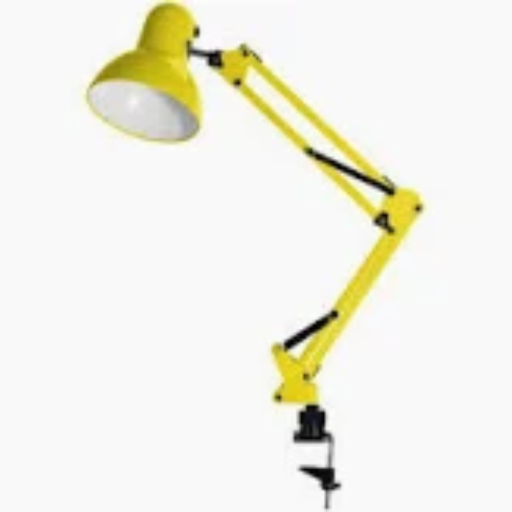 Luminária De Mesa Articulável Com Garra G20 Cor Amarela