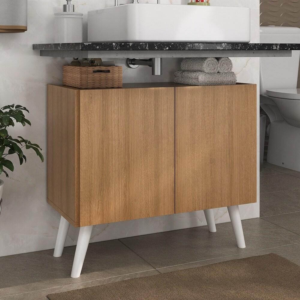 Gabinete Armário de Banheiro Retrô 62,5cm Multimóveis MP5045 com 2 Portas em Oferta na Shopee