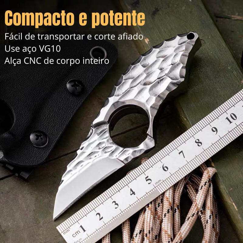 Faca Tipo Anel Portátil – Alta Dureza, Ideal para Camping, Pesca e Equipamentos Outdoor