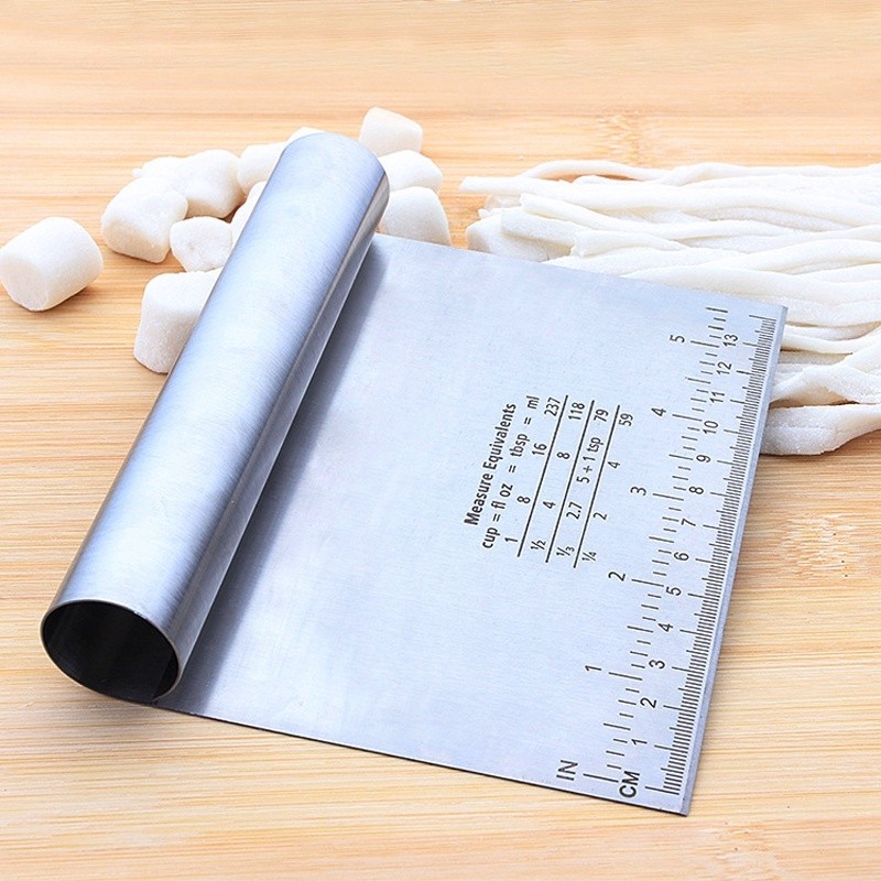 Espatula Cortador De Bolo Inox Espatula Tubular Alisador Corta Massa Legumes Régua