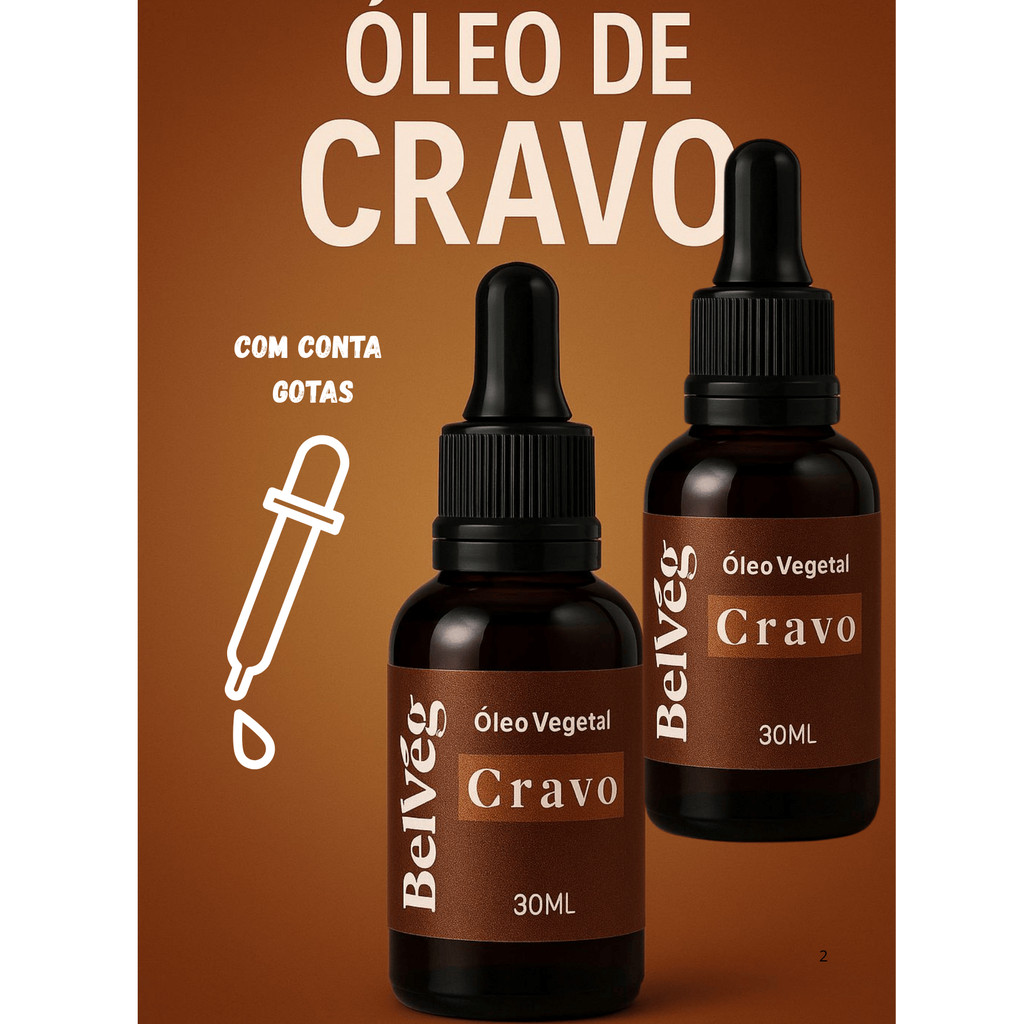 Óleo de Cravo - 100% Vegetal, Natural e Vegano