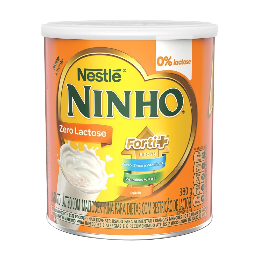 Composto Lácteo Ninho Zero Lactose 380g em Oferta na Shopee
