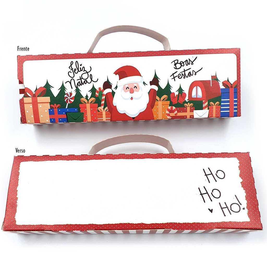 Caixas Capa Porta Bis de natal Com Alça. Embalagem de Natal - Montagem de encaixes presente de Natal
