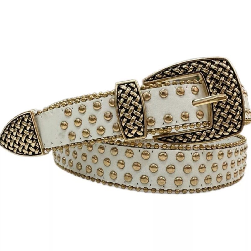 Cinto Country Lançamento do Cinto Punk Rock Com Bolinhas Fivela Desenhada Modelo 8CC-22 em Oferta na Shopee