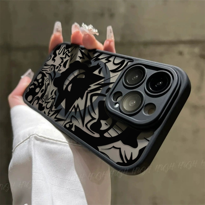 Capinha capa Magsafe Anti impacto De Pokémon Gengar Para iPhone 16 15 14 13 12 11 Pro Max Com proteção lente