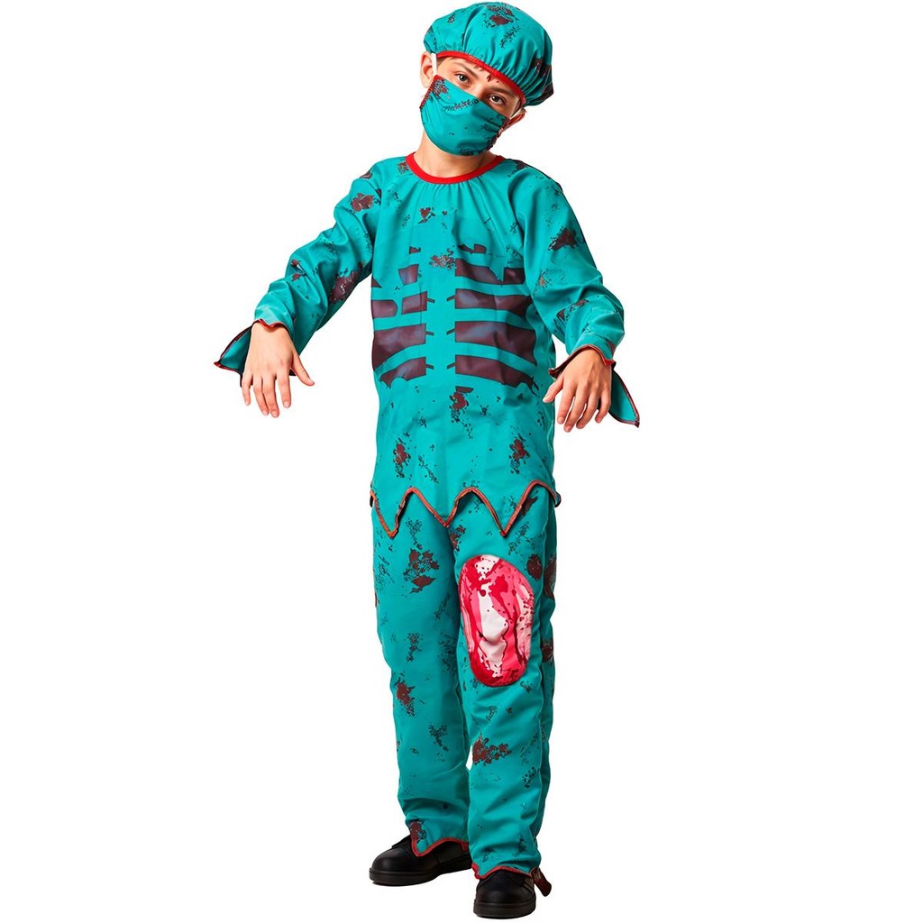 Fantasia Zumbi Infantil Masculina Roupa Médico de Halloween em Oferta na Shopee
