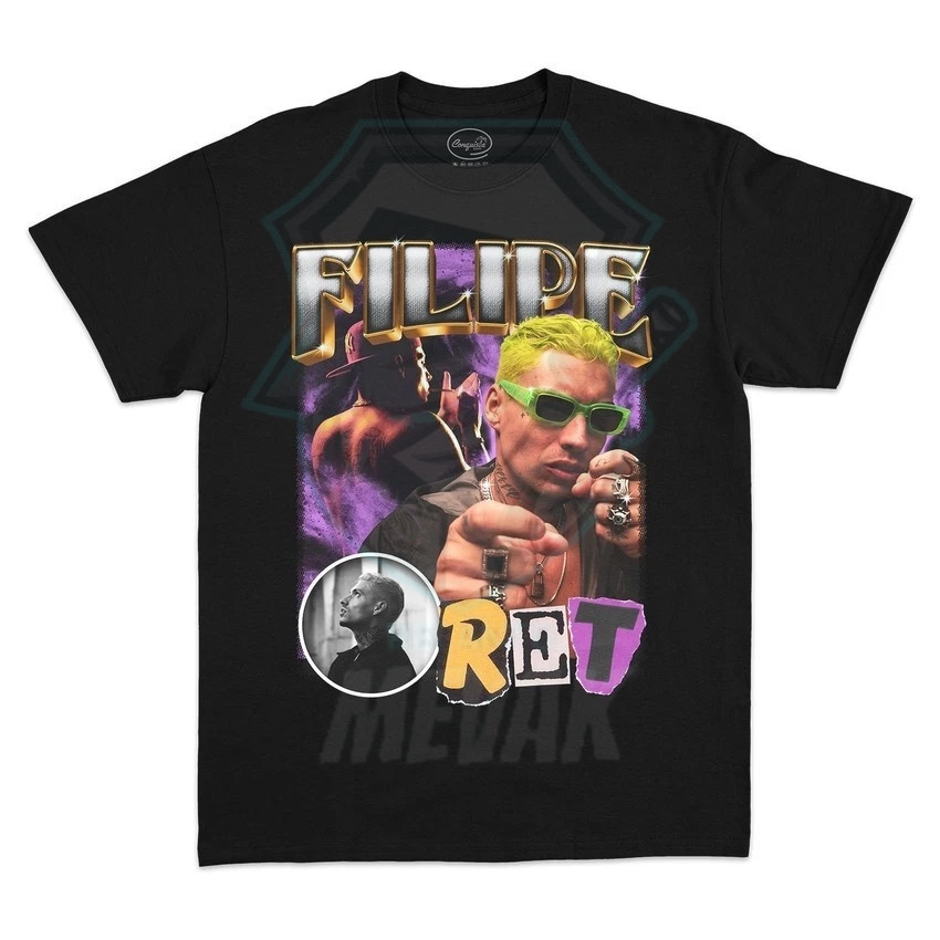 Camiseta Premium Filipe Ret Musica Rap Rapper Hip Hop Cantor Felipe Swag Envio Imediato
