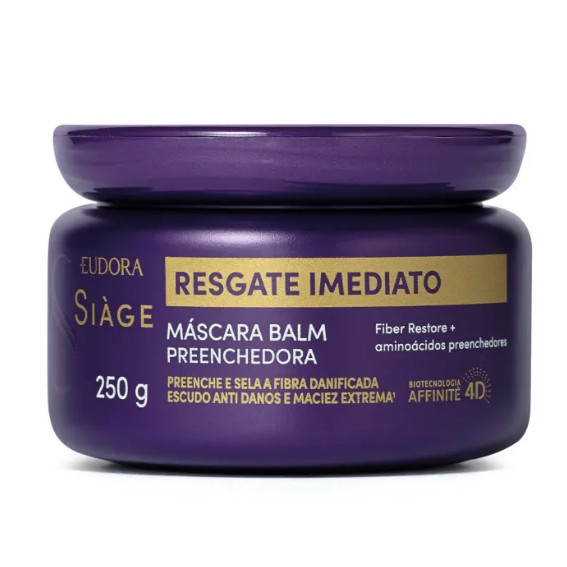 Eudora Máscara Balm Preenchedora Siàge Resgate Imediato 250g em Oferta na Shopee