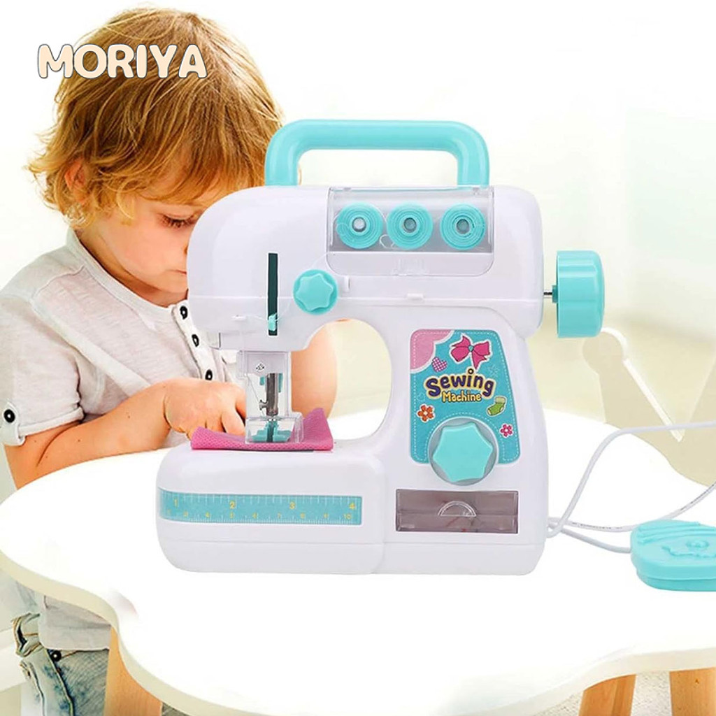Máquina De Costura Para Crianças Elétrica Pequena Brinquedos Casa/brinquedos de roupas de design/Máquina de tricô em Oferta na Shopee