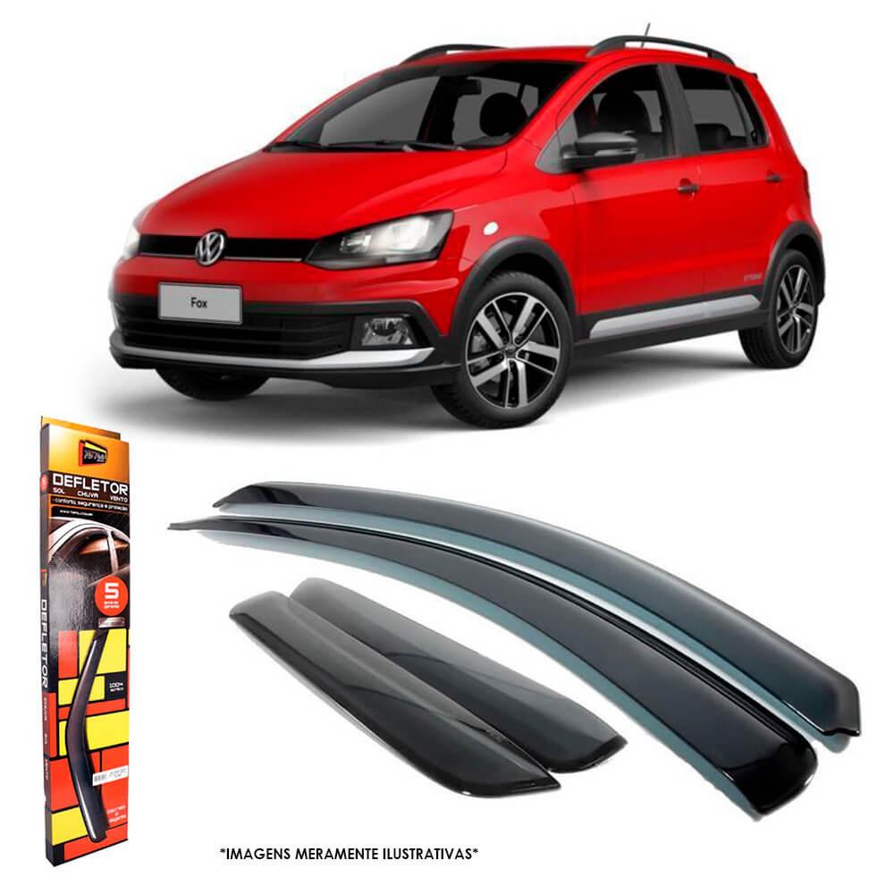 Calha de Chuva Volkswagen Fox Spacefox CrossFox 2004 em diante 4 Portas TG Poli - 22009 em Oferta na Shopee