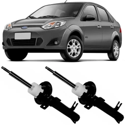 2 Amortecedor Ford Fiesta 2003 A 2014 Dianteiro Nakata