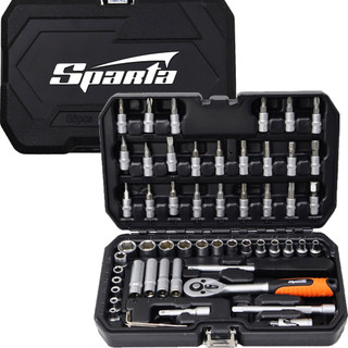 Jogo Kit Ferramentas 56 Peças Catraca Bit Alongador Soquete 1/4 Acompanha Maleta Profissional Sparta em Oferta na Shopee