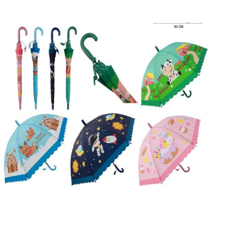 Guarda Chuva Infantil Automático Reforçado Com Apito Sombrinha B-175