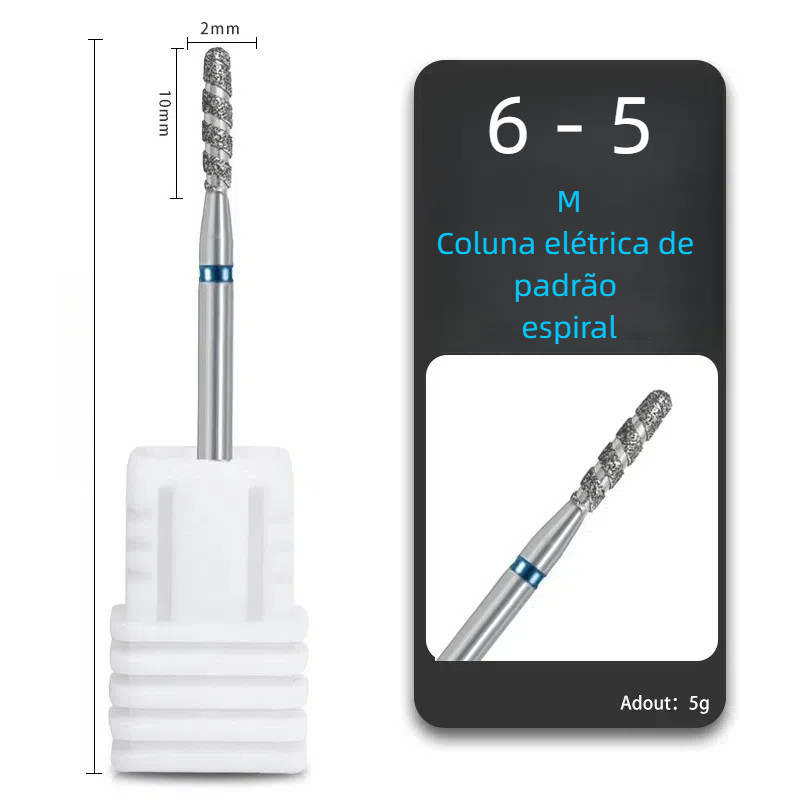 Broca Tungstênio Espiral Base Azul (Média) 1/3 Pcs