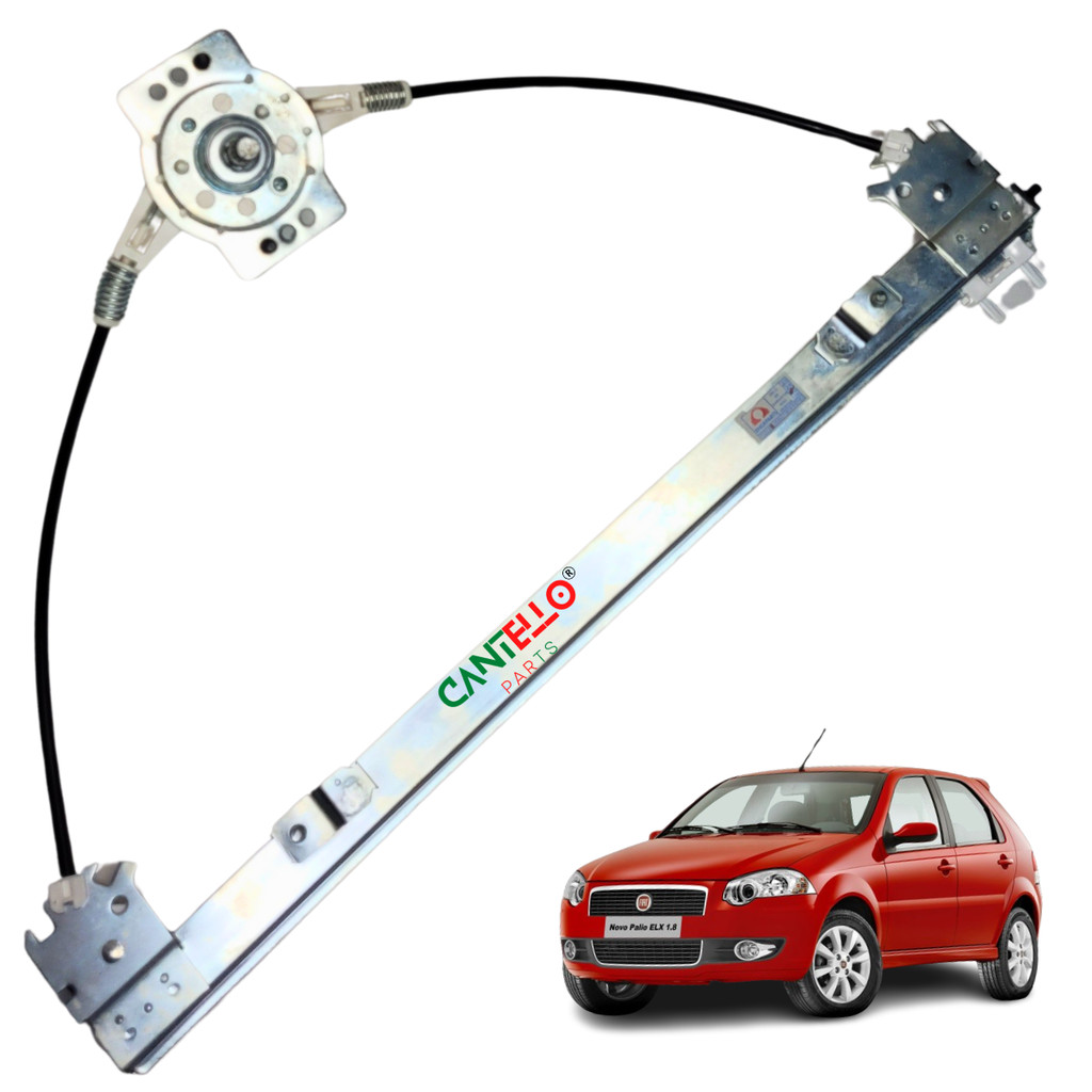 Maquina de Vidro Manual Dianteira Esquerda Fiat Palio Weekend, Siena, Palio 4 Portas da 1996 a 2017