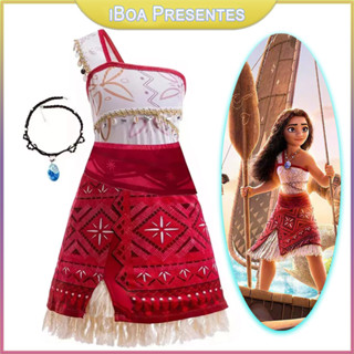 Fantasia Infantil Moana Para Cosplay E Discurso Vestido De Festa De Aniversário E Carnaval em Oferta na Shopee