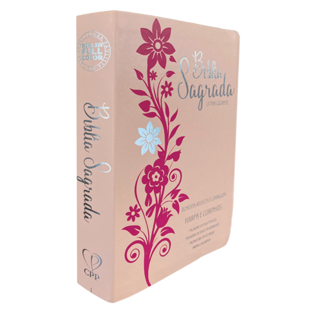 Bíblia Sagrada | Letra Gigante | ARC | Harpa Avivada e Corinhos | Capa PU Luxo Rosê e Pink em Oferta na Shopee