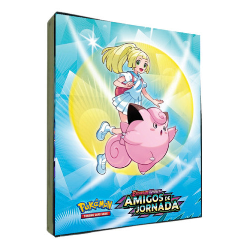 Fichário Amigos De Jornada Clefairy Pokémon Porta 540 Cartas