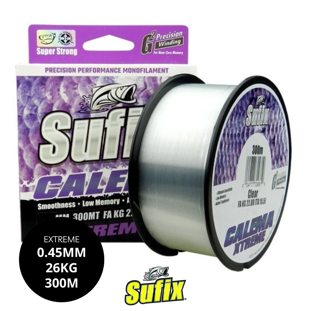 Linha Monofilamento Sufix Calema Xtreme 300m 0,45mm | 26kg