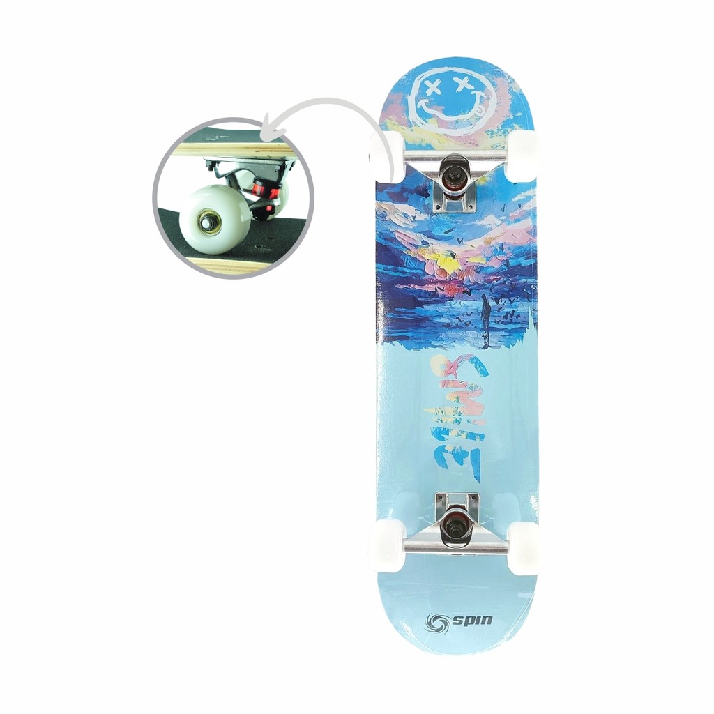 Skate Spin Montado Semi Profissional Skatetboard Spin Smile