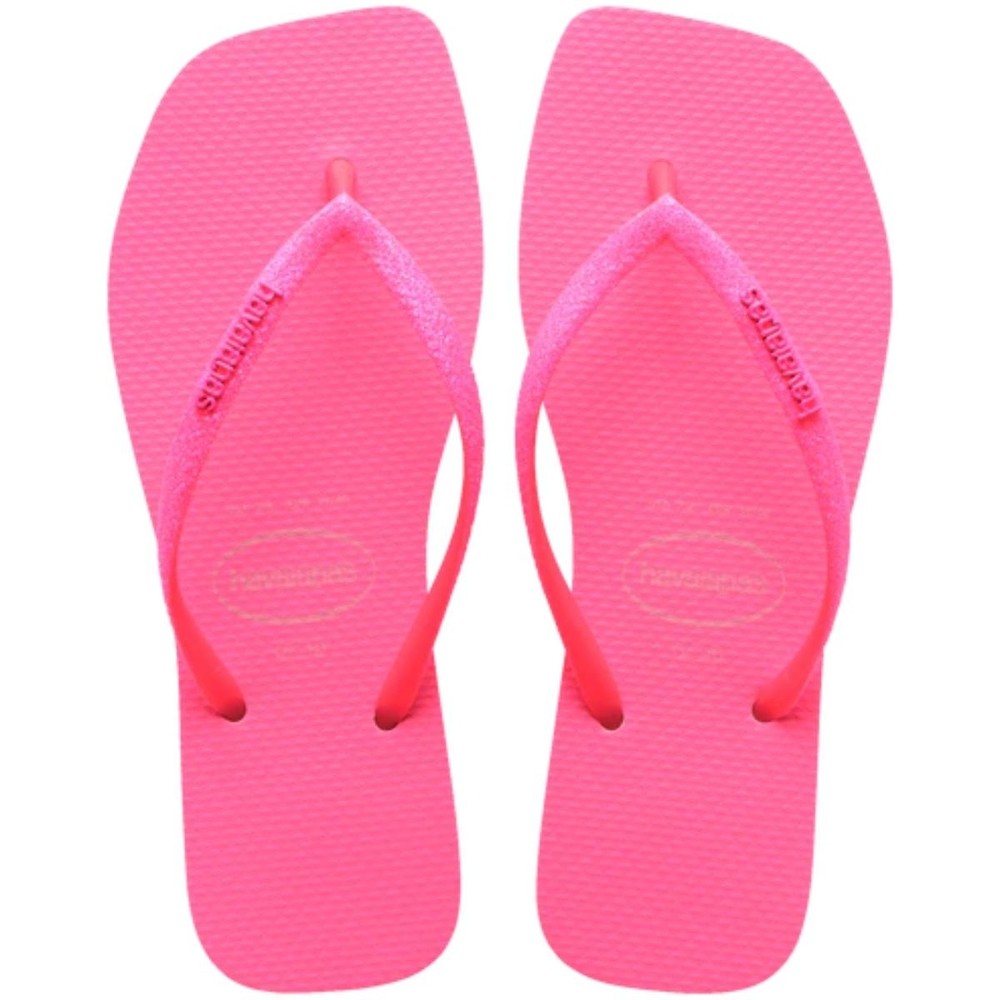 Chinelo Havaianas Slim Square Glitter Neon Feminino